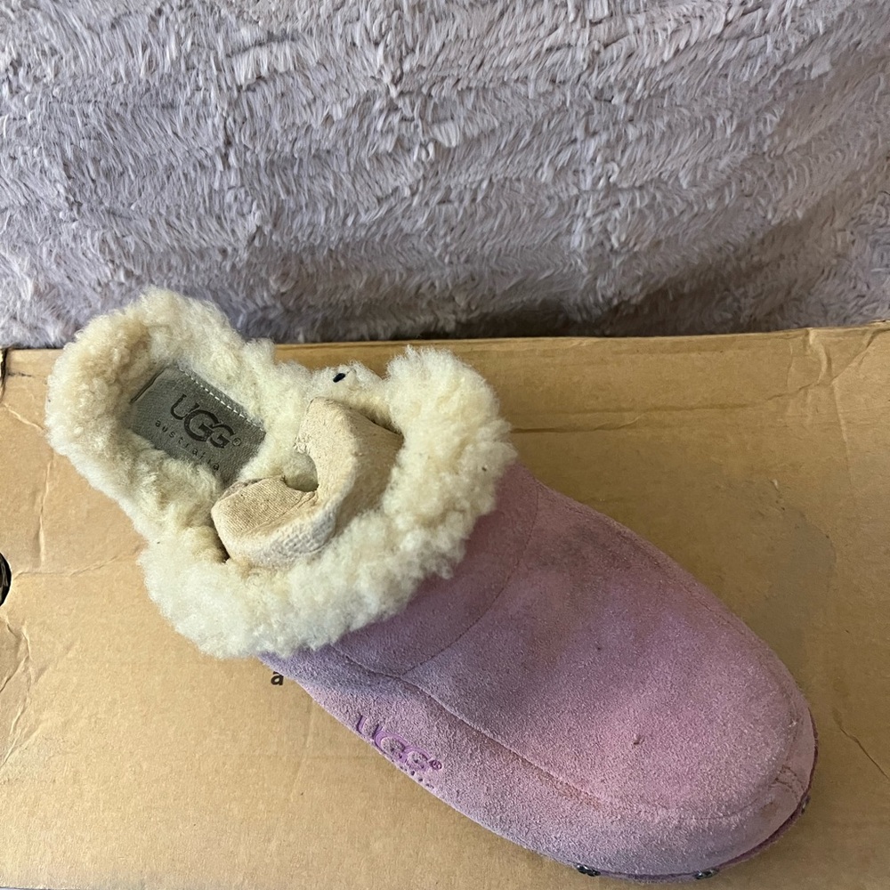 UGG Women's Soft Pink Suede Clogs 5